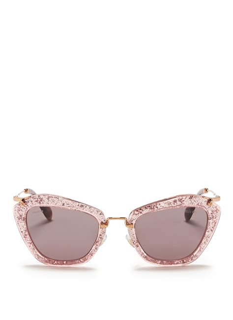 miu miu glitter sunglasses sale|miu sunglasses for women.